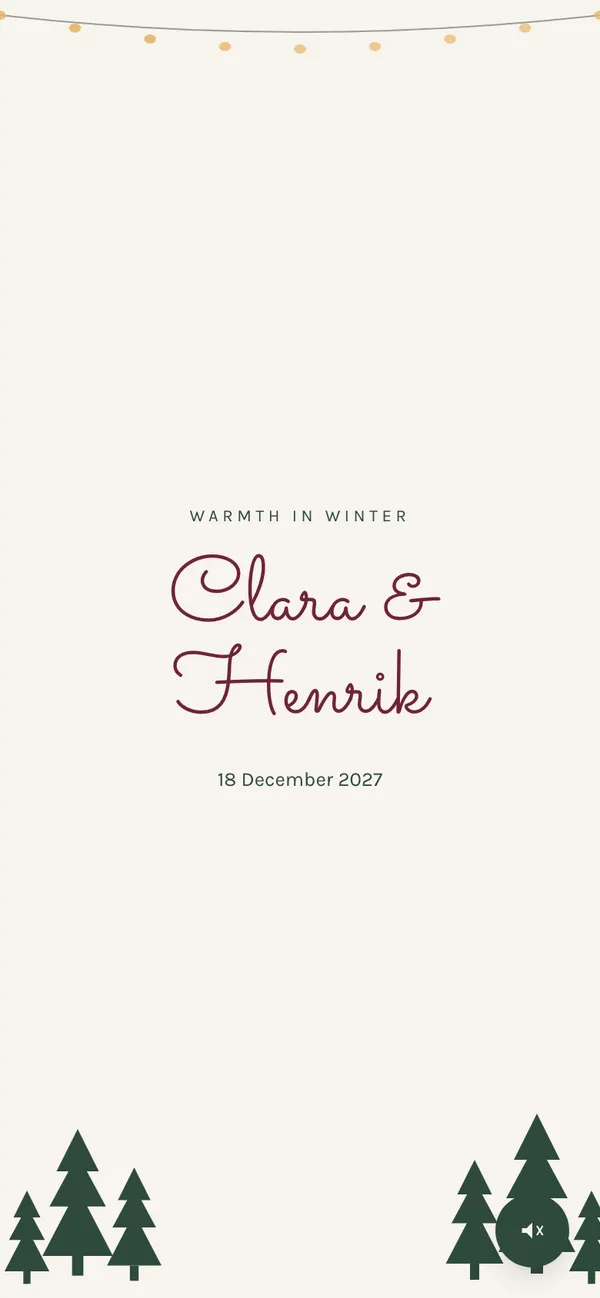 Alpine Winter invitation cover
