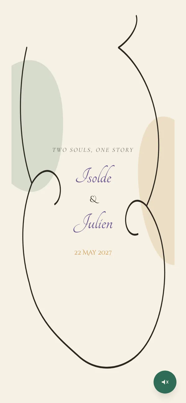 Art Nouveau invitation cover