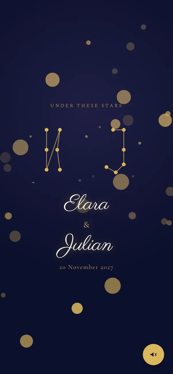 Under the Stars invitation cover