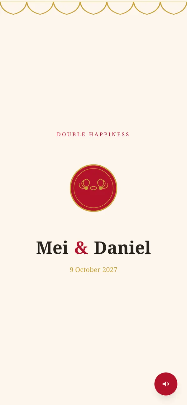 Double Happiness invitation cover