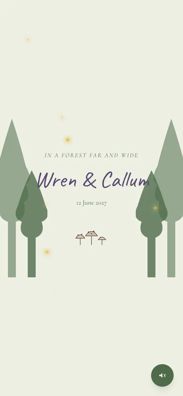Enchanted Forest invitation cover