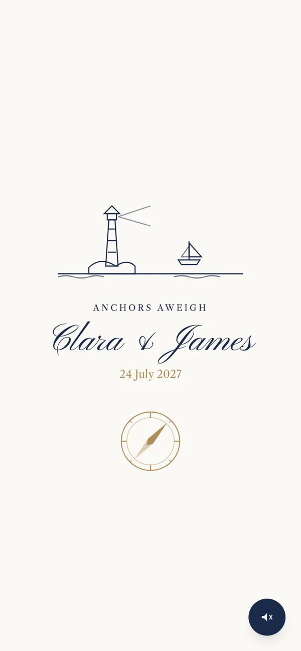 Nautical Coastal invitation cover
