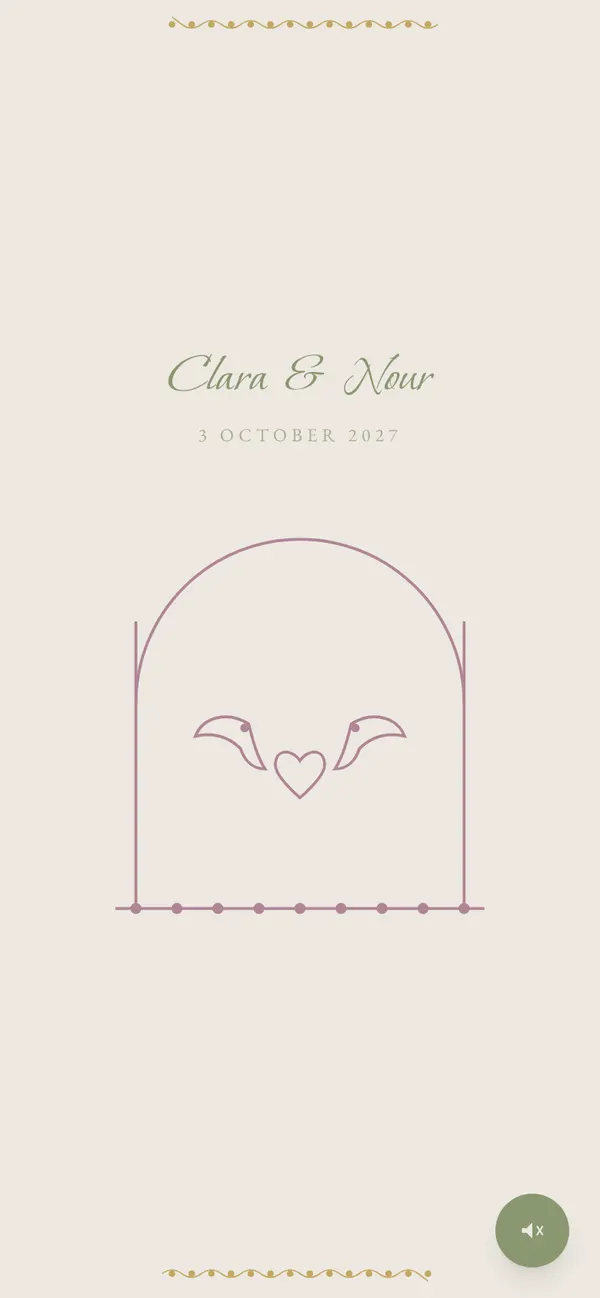 Pearl Garden invitation cover