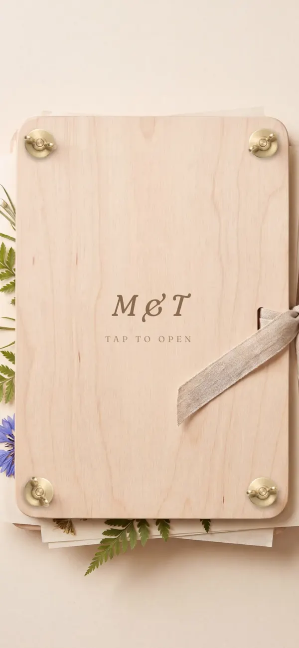 Pressed Meadow invitation opening